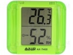 Термометър и влагомер AX-TH05 Термо-хигрометър; LCD; -50?70°C; Точност: ±1°C; 0,1°C; 10?99%RH